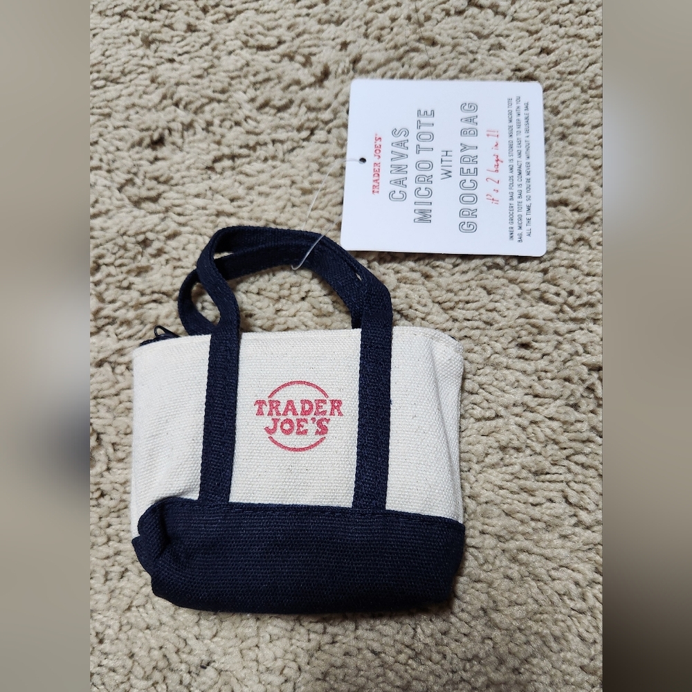 Trader Joe's Mini Canvas Tote Bag